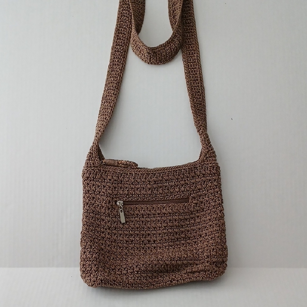 The Sak Brown Woven Crossbody Bag